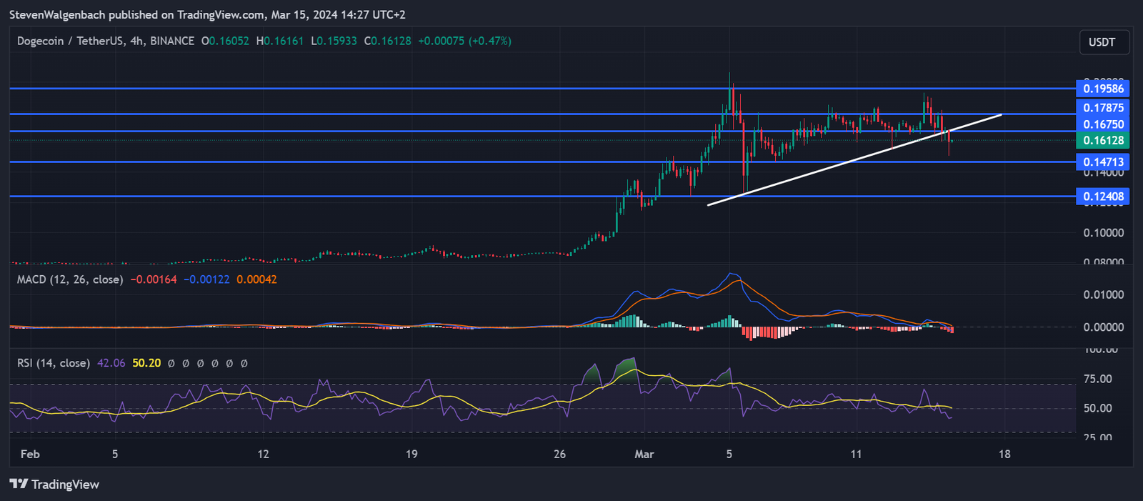 BINANCE:DOGEUSDT Chart Image by StevenWalgenbach