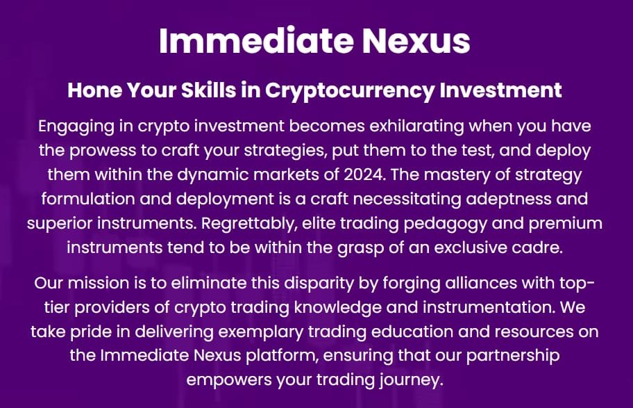 Immediate Nexus Review – Scam or Legitimate Crypto Trading Platform