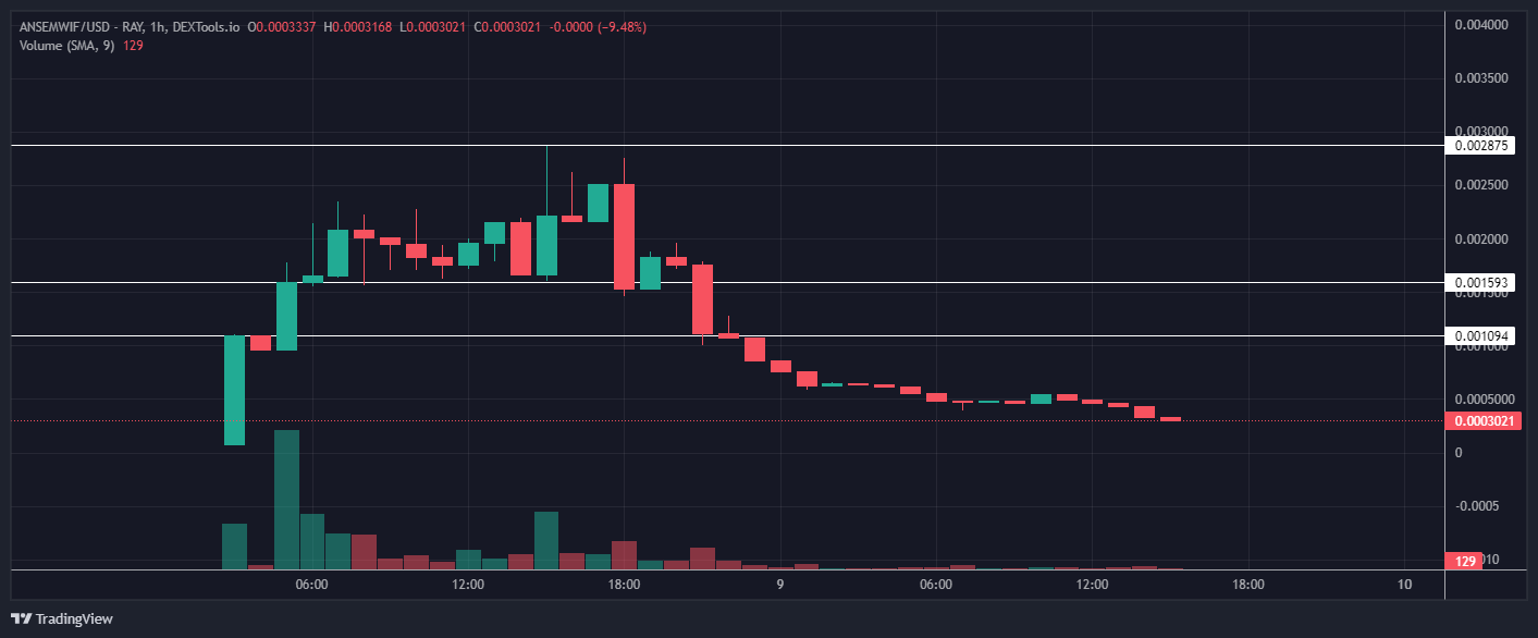 ‘ANSEMWIF’ Inspired by Popular Solana Meme Coin Trader Surges 28x Overnight as New Dogecoin ICO Debuts